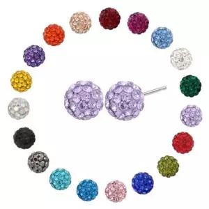 SILVER 92.5 컬러 미러볼 19종 은 귀걸이 W71D96D