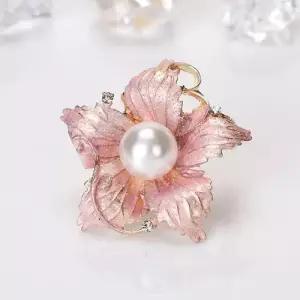 진주 러블리 핑크 도금 럭셔리 목걸이겸용 브로치 W4BD2DC