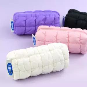 누빔 패딩 퀼팅 구름 파우치 필통 펜 [4종 파스텔 퀄팅 마카롱 미니 화장품 메이크업