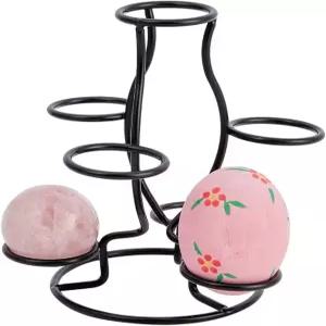 NBEADS 크리스탈 볼 홀더 7개의 디스플레이 스탠드 블랙 언 멀티스피어 구 홈 오피스 장식용