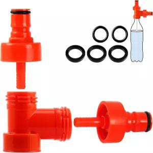MRbrew 3 PCS 플라스틱 탄산 캡 티 어댑터 키트 5/16인치 맥주 라인 니플 바브와 함께 볼 락과 맥주를