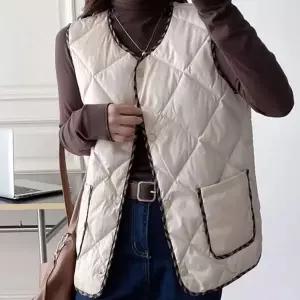 [하프클럽/]겨울 여성 누빔 퀼팅 경량 패딩조끼 퀼팅베스트 패딩