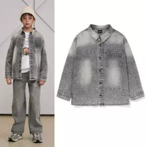 [AK수원점] [블루테일] 그레이 데님 셔츠 AAA1BL01GY