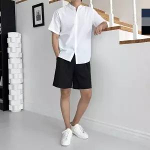 ACC SS1017M 남자 린넨 여름 시원한 투턱 밴딩 반바지