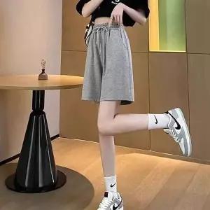 여성 4부 팬츠 데일리 추리닝 반바지 와이드핏 여름바지 2색 (WFJLHPC)