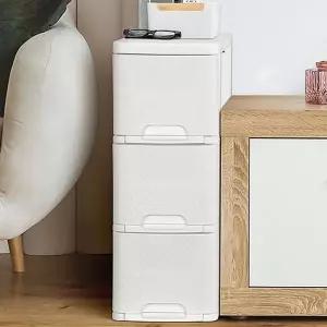 3단 수납장 다용도 슬림 화이트 틈새 수납장 미니 거실 슬라이딩 플라스틱 펜트리 서랍장 냉장고 주방 욕실