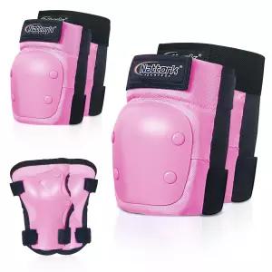 마미골 여자 무릎 보호대 팔꿈치 손목 세트 39세 용 6 in 1 롤러 스케이트 자전거 사이클링 스케이트보드