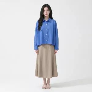 [다잇템] 여자 클래식 더블터크 남방 코튼 코지 블라우스