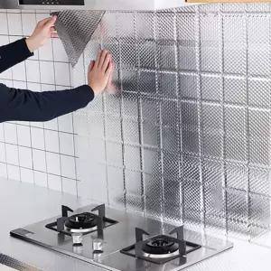 주방 방수 시트지 다용도 인테리어 방유 주방 알루미늄 시트지 벽면 붙이는 가구 리폼