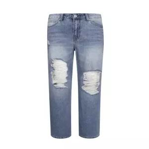 [버커루] 여성) 와이드 구제 데님팬츠 (B245DP802P1)