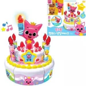유아 핑크퐁 촛불 끄기 불기 생일 노래 케이크 장난감 아이 역할놀이 여아 어린이