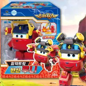 유아 슈퍼윙스 루니 소형 소방 비행기 변신로봇 장난감 어린이완구 로보트 동작