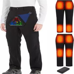사이시히트 여성 발열 팬츠 스노우 스키 방수 소프트쉘 스노보드 업그레이드된 20000mAh 7.4V 배터리