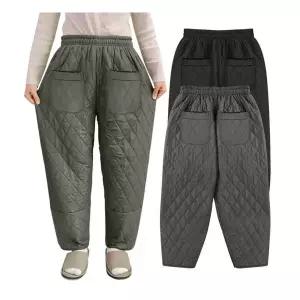 빅사이즈 여성 겨울 누빔 기모 고무줄 바지 할머니 몸빼 주머니 185827