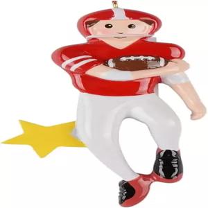 2025년 소년을 위한 맞춤형 축구 장식 젊은 운동선수 코치 스포츠 팬을 스타 플레이어 기념품 트리