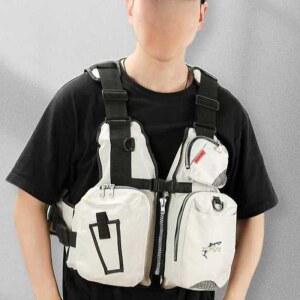 루어 낚시 조끼 휴대용 탈부착 다기능 바다 선상 구명자켓 갯바위 선박