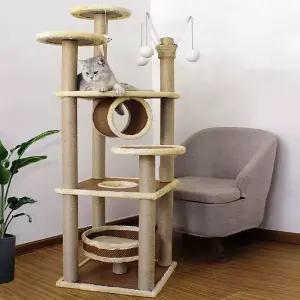 [콩심팥심]대형 캣타워 고양이 스크래쳐 사우나 중형캣타워 클라이밍보드