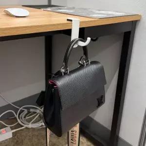 헤드셋 화이트 부착 모니터 거치대 가방걸이 헤드폰거