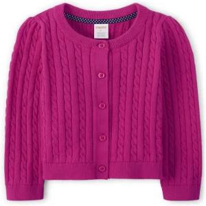 짐보리 여아 긴팔 버튼 앞 가디건