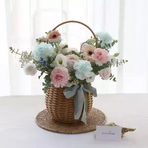 코튼캔디 바스켓 생화꽃바구니