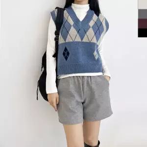 블레오 여자 겨울 기모 골덴 코듀로이 밴딩 반바지 DM2512396