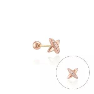 [롯데백화점]로이드 [GB] 크로스 하프 세팅 10K GOLD 피어싱 LPFP2006G