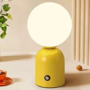 은은한 WNQ644F7 무선 터치 테이블 스탠드 옐로 무드등 램프