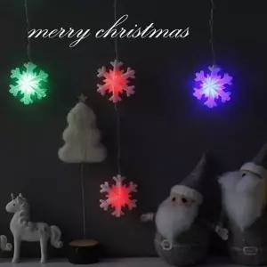 눈꽃양 OAY661R6 커튼식 전구 크리스마스 벽꾸미기 벽장식