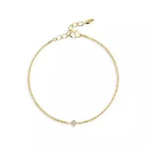 [도로시] 14k 클로버 로프 체인 팔찌(랩 다이아몬드)