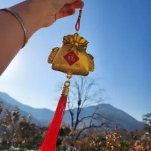 복주머니 BWM931V7 인테리어 차걸이 황금걸이 풍수 재물운 개업