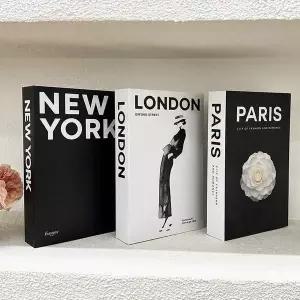 책 BHH754O9 3개 촬영 세트 클래식 장식 가짜 인테리어