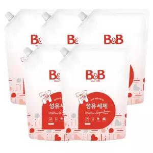 비앤비 유아 섬유세제 시그니처향 리필 1500ml X5개