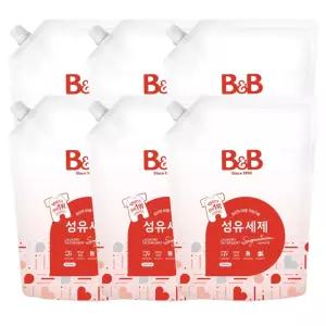 비앤비 유아 섬유세제 시그니처향 리필 1500ml X6개