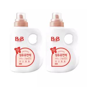 비앤비 유아 섬유유연제 시그니처 자스민&로즈향 본품 1500ml X2개