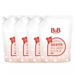 비앤비 유아 섬유유연제 시그니처 자스민&로즈향 리필 1500ml X4개