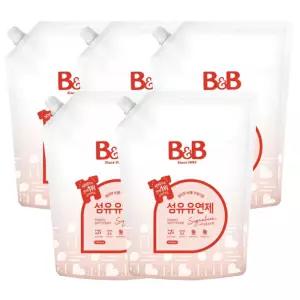 비앤비 유아 섬유유연제 시그니처 자스민&로즈향 리필 1500ml X5개