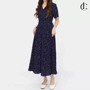 엘케이트 여자 쉬폰 반팔 롱 드레스 LCM030