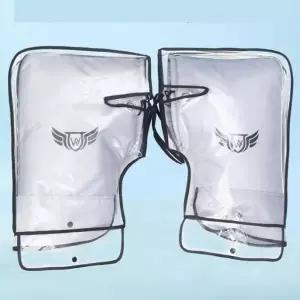 오토바이 가죽 핸들커버 투명 방수 방한 토시 2종세트 (WFK63E1)