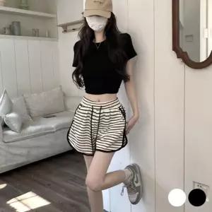 밴딩바지 여자반바지 휴가 핫팬츠 여름반바지 숏팬츠 Zgg2+4IRr