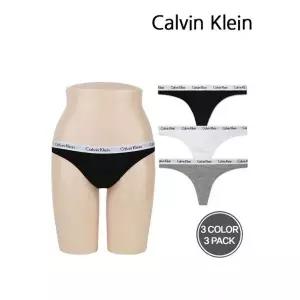 국내매장정품 캘빈클라인 여성 언더웨어 속옷 여자속옷 삼각 티팬티 3개세트 QD3587-999 여성선물 여자속옷