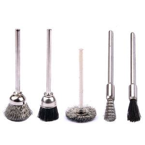 금형 그라인드 미니 브러쉬 5종 드릴용 베이비 브러시 샹크3파이 카본 스텐 SUS 말털 T형 컵형 티형 철솔