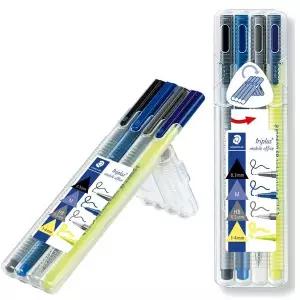 스테들러 오피스 34 SB4 화인라이너/볼펜/샤프/형광펜 필기구 멀티 세트 단체 스티커 라벨 인쇄 30개 이상 가능