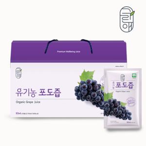 그린애 당도높은 100% 유기농 포도즙 90ml 30팩 1box 첨가물 없는 임산부 포도과즙