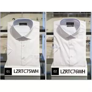 [란체티](김해점) 남성 화이트 솔리드 슬림핏/일반핏 반소매셔츠 LZRTC75WH/76WH