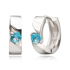 실버 링스턴블루귀걸이 925 silver 남자 침 원터치링 한쌍