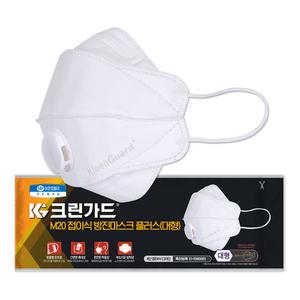 크린가드 M20 접이식 방진마스크 플러스 대형 10매 44099