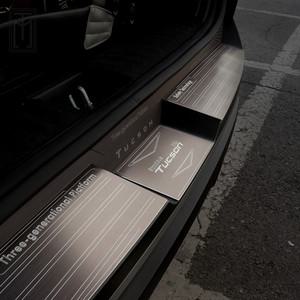 2021 4세대 투싼NX4 알루미늄 로고 레터링 트렁크범퍼 패드 DIY튜닝 가드 실내 악세사리 용품