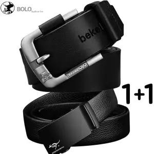 K보로 통가죽 벨트 + 캥거루 자동 버클 이벤트 남자 가죽 벨트 허리띠