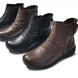 (천연소가죽) 여성 앵글부츠 캐주얼부츠 반부츠 방한신발