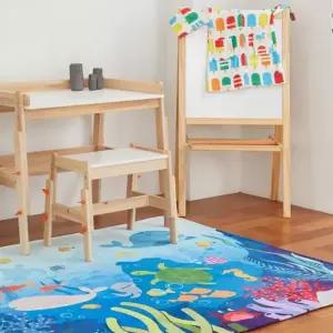 [텐바이텐]DTP 바다탐험 사각러그 100x150 유아 자동차 도로 놀이 매트